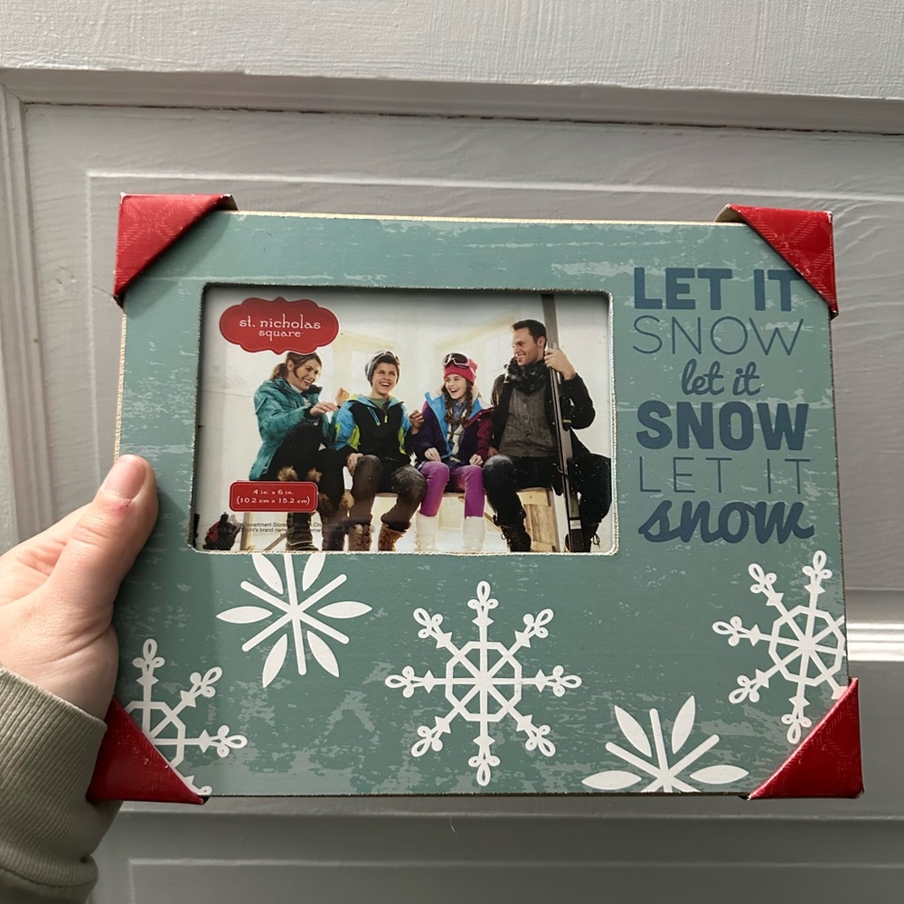 St. Nicholas Square Snowflake Picture Frame - Blue and Red